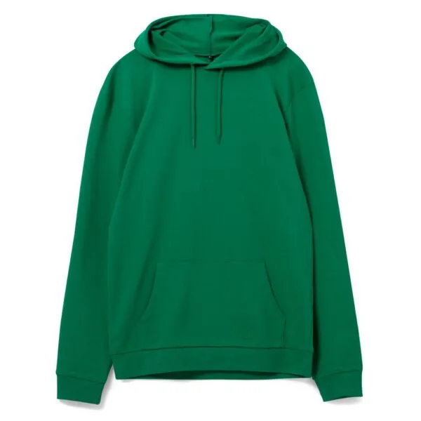 Толстовка с капюшоном унисекс Hoodie, зеленая с логотипом СПб - фото № 1