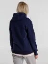 Толстовка с капюшоном унисекс King, темно-синяя с логотипом СПб - фото № 5