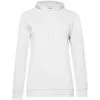 Толстовка с капюшоном женская Hoodie, белая с логотипом СПб - фото № 1