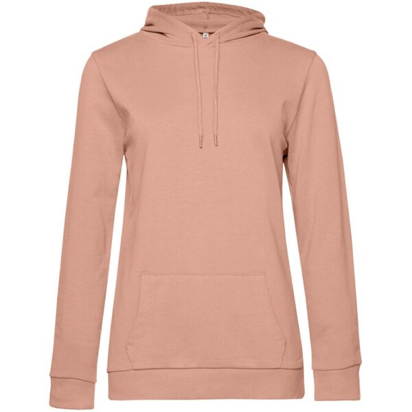 Толстовка с капюшоном женская Hoodie, бежевая (nude) с логотипом СПб - фото № 1