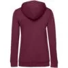 Толстовка с капюшоном женская Hoodie, бордовая с логотипом СПб - фото № 2