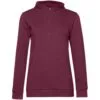 Толстовка с капюшоном женская Hoodie, бордовая с логотипом СПб - фото № 1