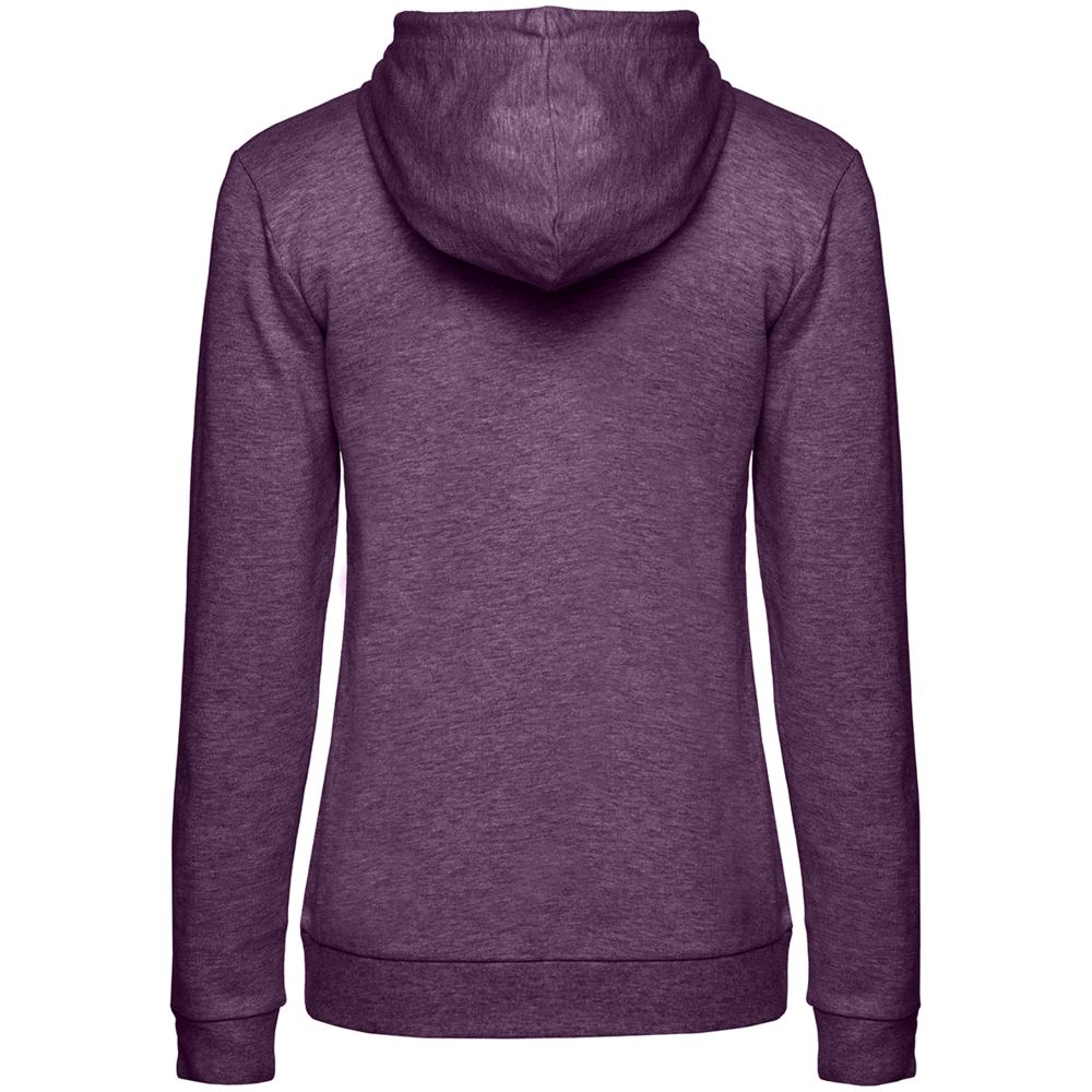 Толстовка с капюшоном женская Hoodie, фиолетовый меланж с логотипом СПб - фото № 2