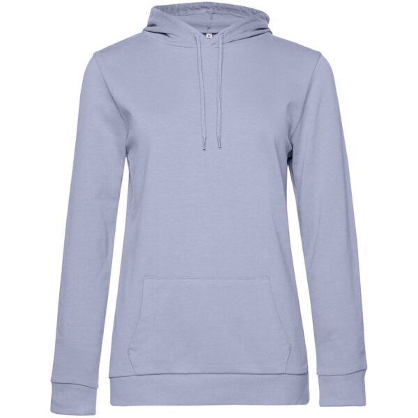 Толстовка с капюшоном женская Hoodie, лиловая с логотипом СПб - фото № 1