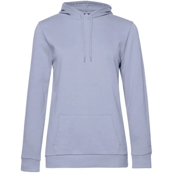 Толстовка с капюшоном женская Hoodie, лиловая с логотипом СПб - фото № 1