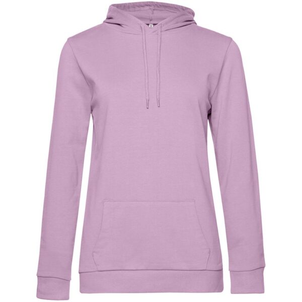Толстовка с капюшоном женская Hoodie, сиреневая с логотипом СПб - фото № 1