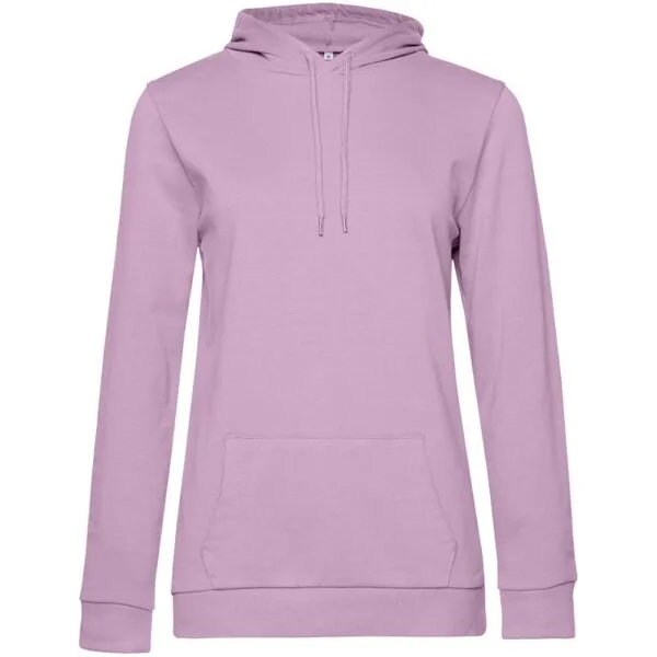 Толстовка с капюшоном женская Hoodie, сиреневая с логотипом СПб - фото № 1