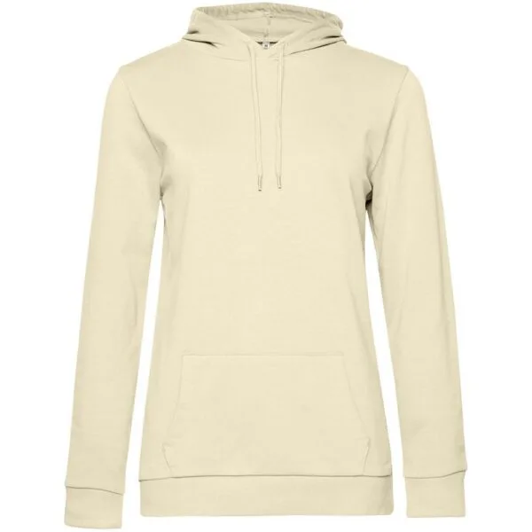 Толстовка с капюшоном женская Hoodie, светло-желтая с логотипом СПб - фото № 1