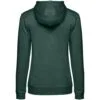 Толстовка с капюшоном женская Hoodie, темно-зеленый меланж с логотипом СПб - фото № 2