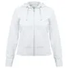 Толстовка женская Hooded Full Zip белая с логотипом СПб - фото № 1