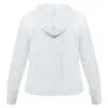 Толстовка женская Hooded Full Zip белая с логотипом СПб - фото № 3