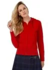 Толстовка женская Hooded Full Zip белая с логотипом СПб - фото № 5