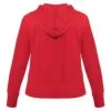 Толстовка женская Hooded Full Zip красная с логотипом СПб - фото № 3