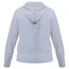Толстовка женская Hooded Full Zip серый меланж с логотипом СПб - фото № 3