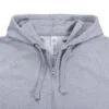 Толстовка женская Hooded Full Zip серый меланж с логотипом СПб - фото № 4
