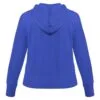 Толстовка женская Hooded Full Zip ярко-синяя с логотипом СПб - фото № 3