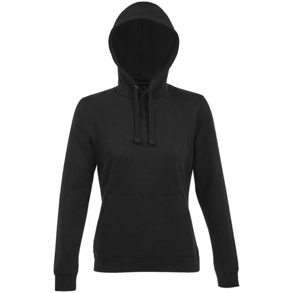 Толстовка женская Spencer Women, черная с логотипом СПб - фото № 1