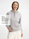 Толстовка женская Spencer Women, серый меланж с логотипом СПб - фото № 5