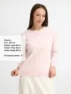 Толстовка женская Sully Women, розовый меланж с логотипом СПб - фото № 4