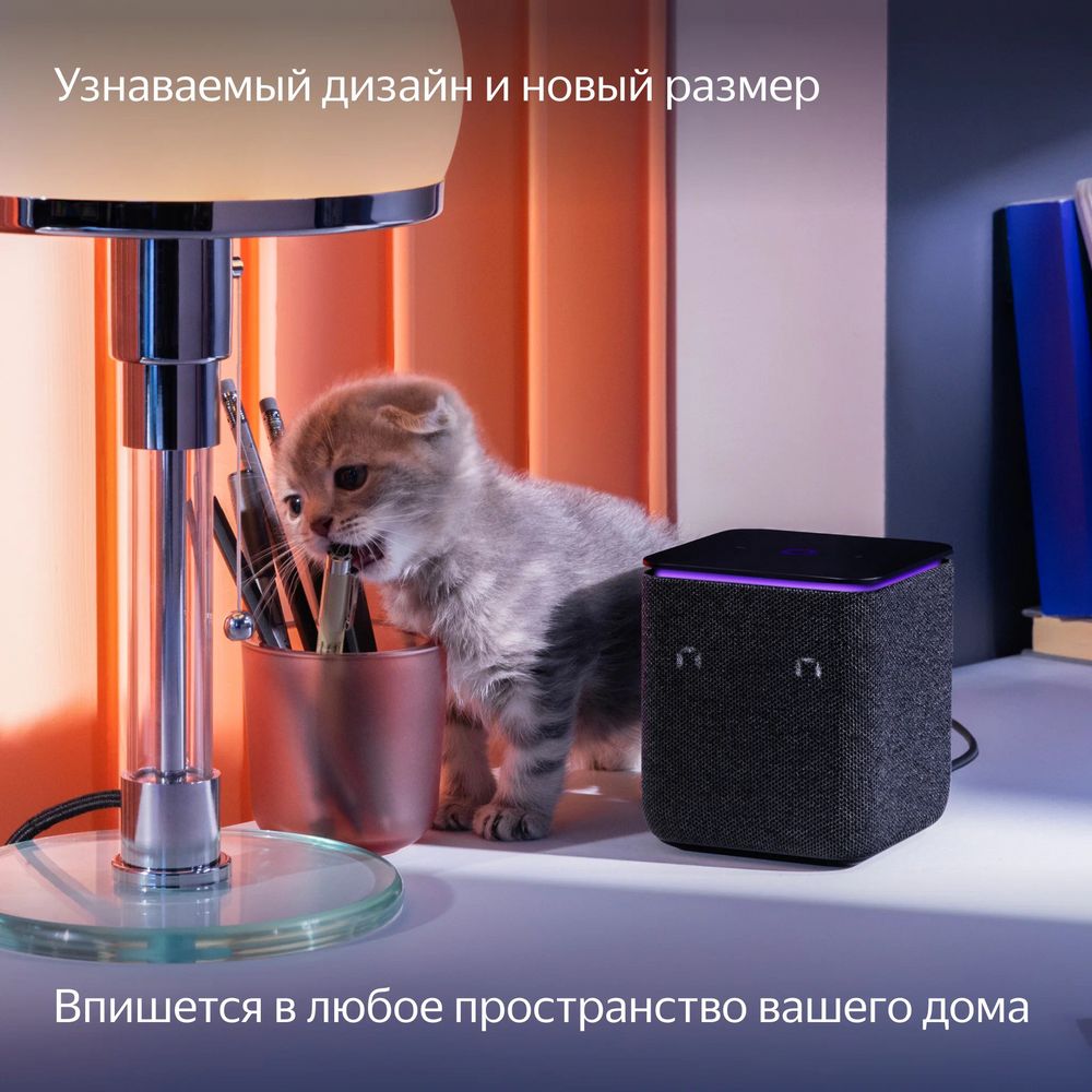 Умная колонка «Яндекс Станция Миди», черная с логотипом СПб - фото № 6