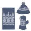 Варежки Elnik, серые с молочно-белым с логотипом СПб - фото № 3