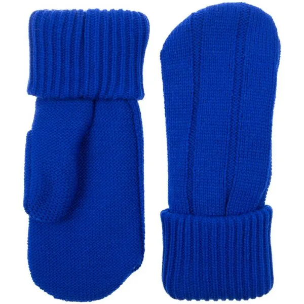 Варежки Knit Beat, синие с логотипом СПб - фото № 1