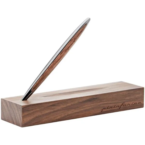 Вечная ручка Cambiano Glossy Black Walnut с логотипом СПб - фото № 1