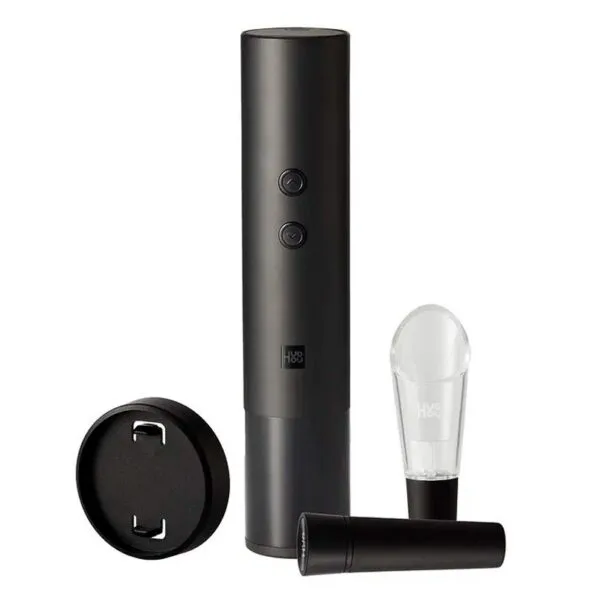 Винный набор HuoHou Electric Wine Bottle Opener 4 in 1, черный с логотипом СПб - фото № 1