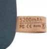 Внешний аккумулятор Pebble 5200, серо-синий с логотипом СПб - фото № 3