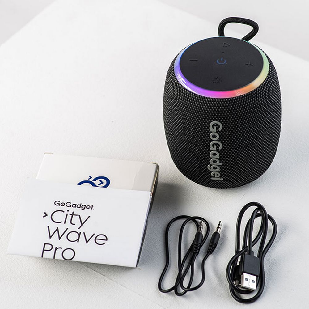 Водонепроницаемая колонка с подсветкой CityWave Pro, черная с логотипом СПб - фото № 3