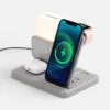 Зарядная станция с электронными часами и подсветкой Large Charge ver.3, серая с логотипом СПб - фото № 1