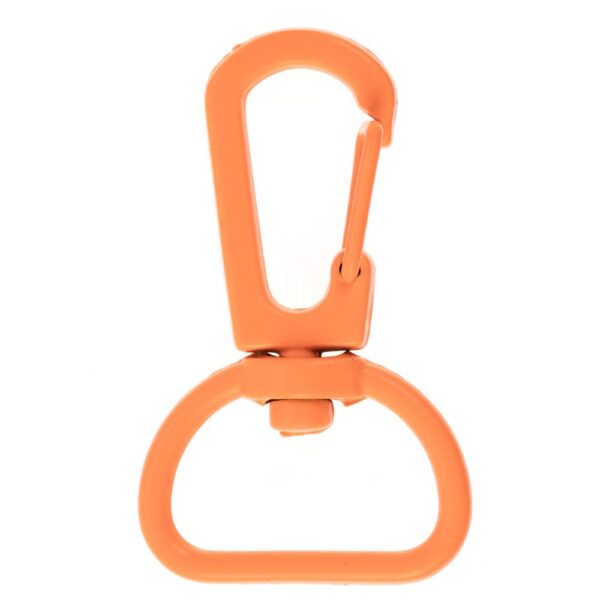 Застежка-карабин Snap Hook, M, оранжевый неон с логотипом СПб - фото № 1