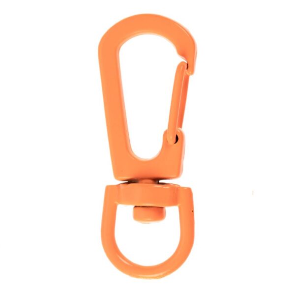 Застежка-карабин Snap Hook, S, оранжевый неон с логотипом СПб - фото № 1