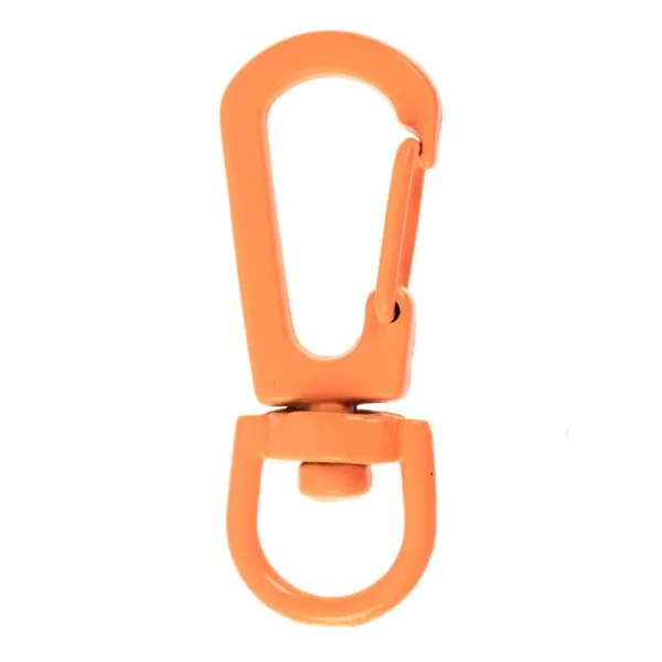 Застежка-карабин Snap Hook, S, оранжевый неон с логотипом СПб - фото № 1