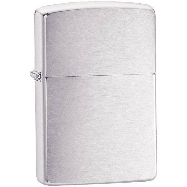 Зажигалка Zippo Classic Brushed, серебристая с логотипом СПб - фото № 1