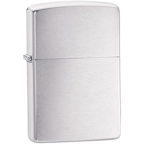 Зажигалка Zippo Classic Brushed, серебристая с логотипом СПб - фото № 1