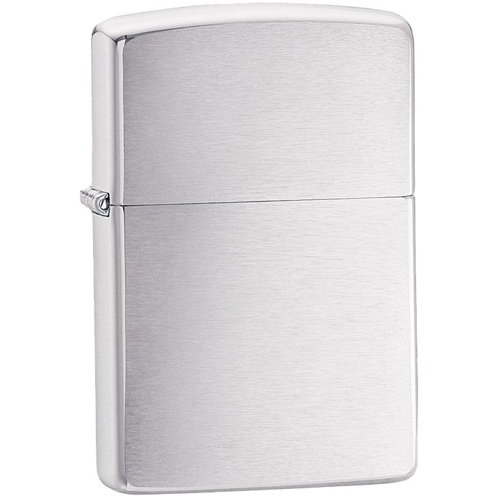 Зажигалка Zippo Classic Brushed, серебристая с логотипом СПб - фото № 1