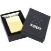 Зажигалка Zippo Classic Brushed, золотистая с логотипом СПб - фото № 3