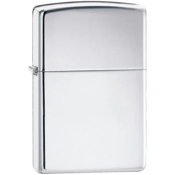 Зажигалка Zippo Classic High Polish, серебристая с логотипом СПб - фото № 1