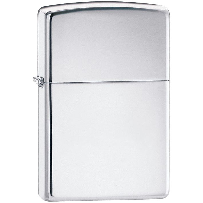 Зажигалка Zippo Classic High Polish, серебристая с логотипом СПб - фото № 1