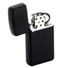 Зажигалка Zippo Slim Matt, матовая черная с логотипом СПб - фото № 2