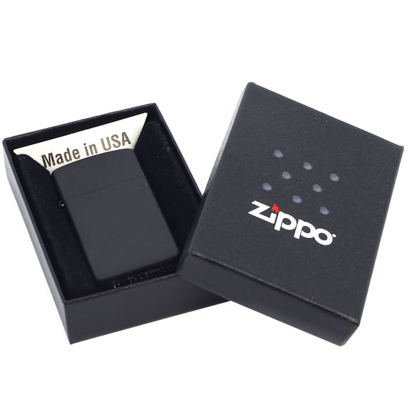 Зажигалка Zippo Slim Matt, матовая черная с логотипом СПб - фото № 3