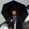 Зонт-трость Executive, темно-синий с логотипом СПб - фото № 6
