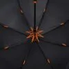 Зонт-трость Hidecolor с цветными спицами, черный с оранжевым с логотипом СПб - фото № 3