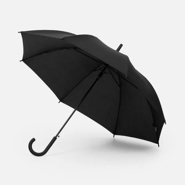 Зонт-трость Jolly Brolly, черный с логотипом СПб - фото № 1