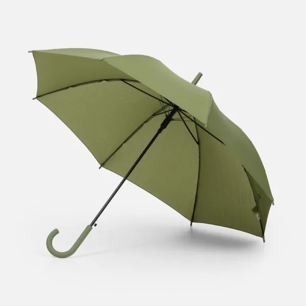 Зонт-трость Jolly Brolly, зеленый (хаки) с логотипом СПб - фото № 1