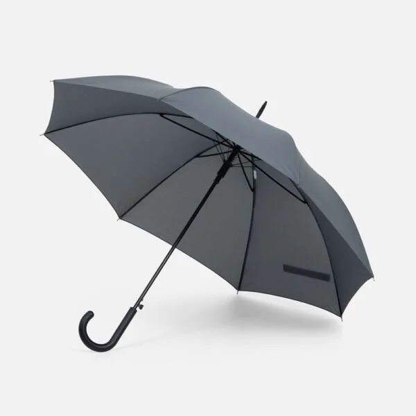Зонт-трость Rainolla, серый с логотипом СПб - фото № 1