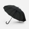 Зонт-трость Sombrella, черный с логотипом СПб - фото № 1