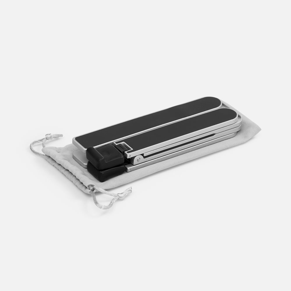 Подставка для ноутбука и планшета Scaffold Compact, серебристый металлик с логотипом СПб - фото № 4