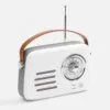 Bluetooth-колонка с радио Retronica, белая с логотипом СПб - фото № 1